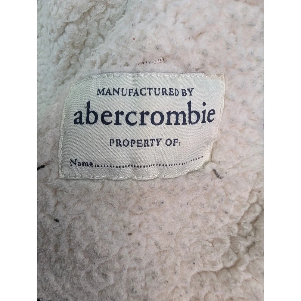 Abercrombie Kids Girls Puffer Coat Hooded Faux Fur Trim Maroon Size 15/16 Winter